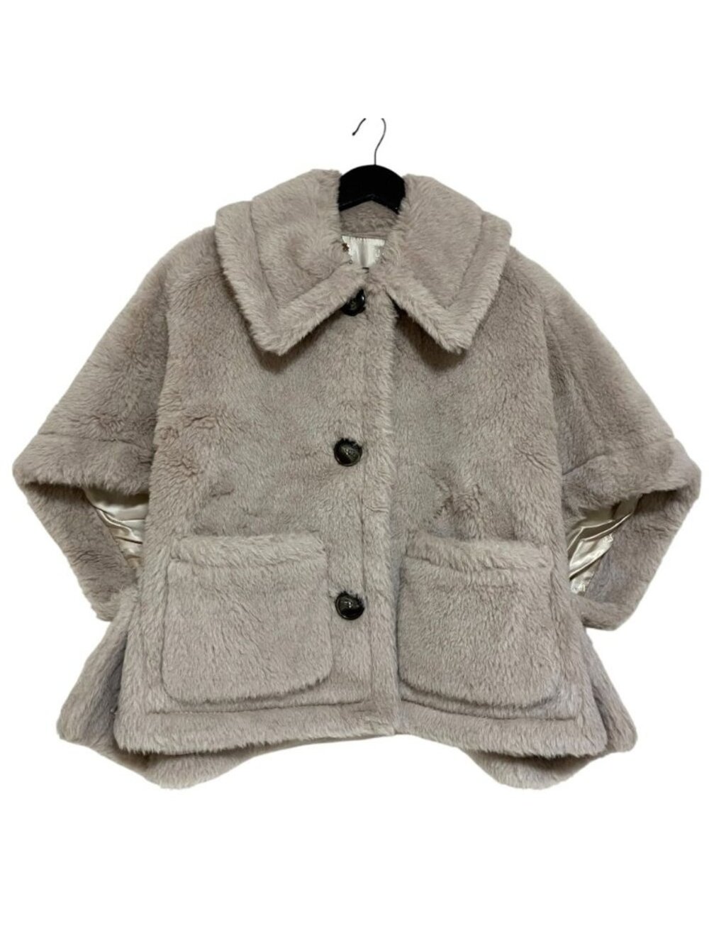Max Mara Teddy Bear Cape Coat ML Gray